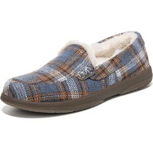 Vionic Lynez Slipper Womens 10‎ Medium Supportive Orthotic Blue Plaid New